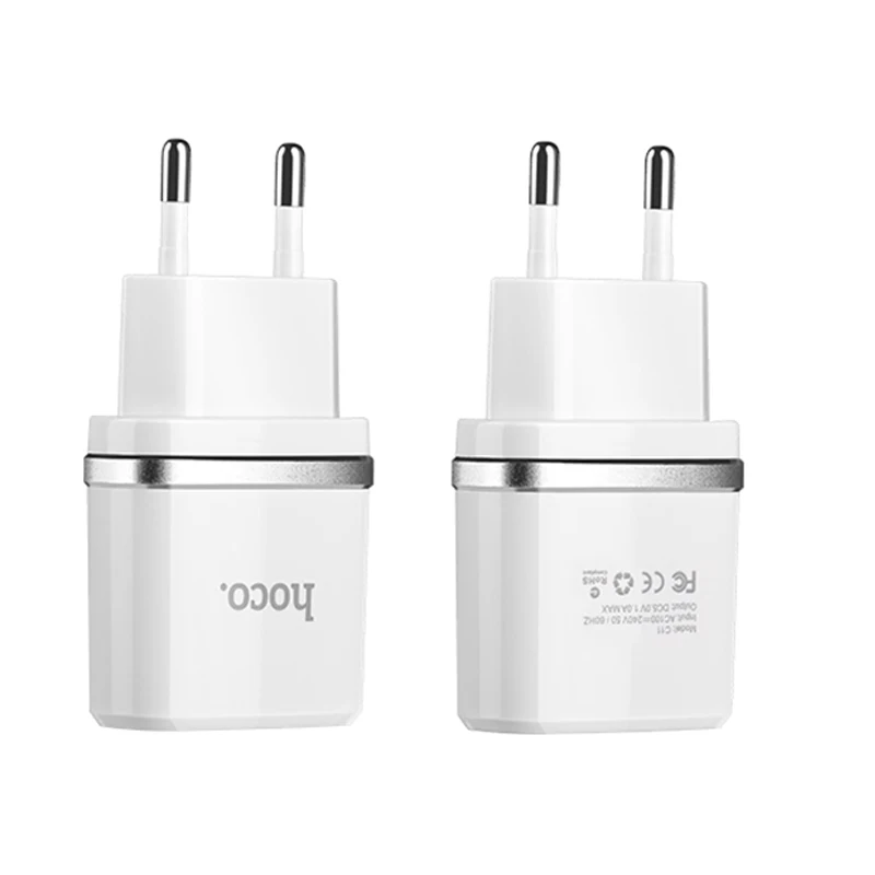 HOCO C11 10 шт./лот 5 в 1A USB зарядное устройство для iPhone 11 Xs Max ЕС вилка настенное зарядное устройство адаптер для samsung Xiaomi huawei