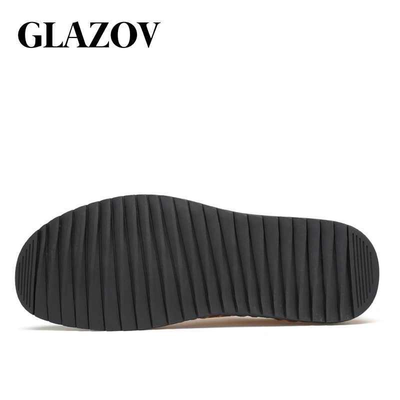 Мужские классические мокасины GLAZOV коричневые повседневные Мокасины из спилка на