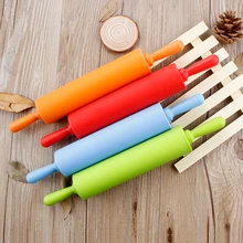 Красочные Силиконовые скалки антипригарные Скалки DIY Кухня клецки ролик инструмент для выпечки торта кухонные принадлежности