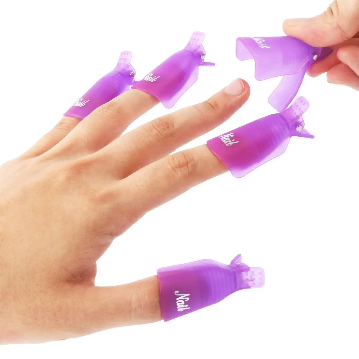 Neuer Stil Kunststoff Acryl Nagelclip Nail Art UV Gel Nagellackentferner Soak Off Cleaner Cap Clip – Detail 5