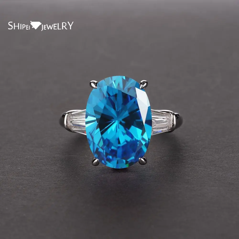 Серебряное кольцо с овальной огранкой Shipei ювелирные изделия из драгоценных