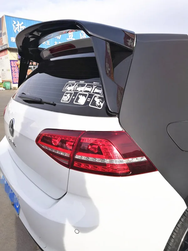 Для GOLF MK7 7,5 спойлер на крыше Sunshield спойлер задний спойлер крыло надрезаемая подкладка, abs углеродного волокна вид