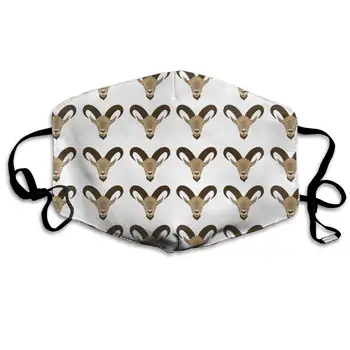 

YongColer Unisex Breathable Goat Head Repeat Mouth Mask - Adjustable Earloop Anti Dust Pollution Face Mask for Running Cycling