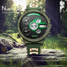 DUANTAI мужские новые модные многофункциональные часы большого размера с несколькими часовыми поясами светящиеся водонепроницаемые светодиодный цифровые часы мужские спортивные часы