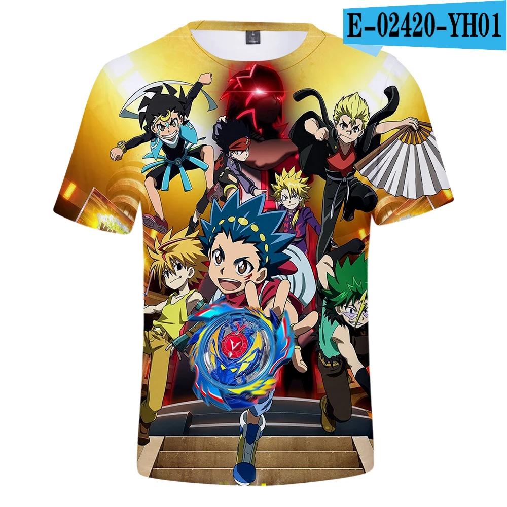 3D Популярная футболка для мальчиков и девочек с 3D Beyblade Burst Evolution, подходящие для мужчин и женщин, летние футболки, популярные повседневные футболки с короткими рукавами для мальчиков и девочек - Цвет: 3D