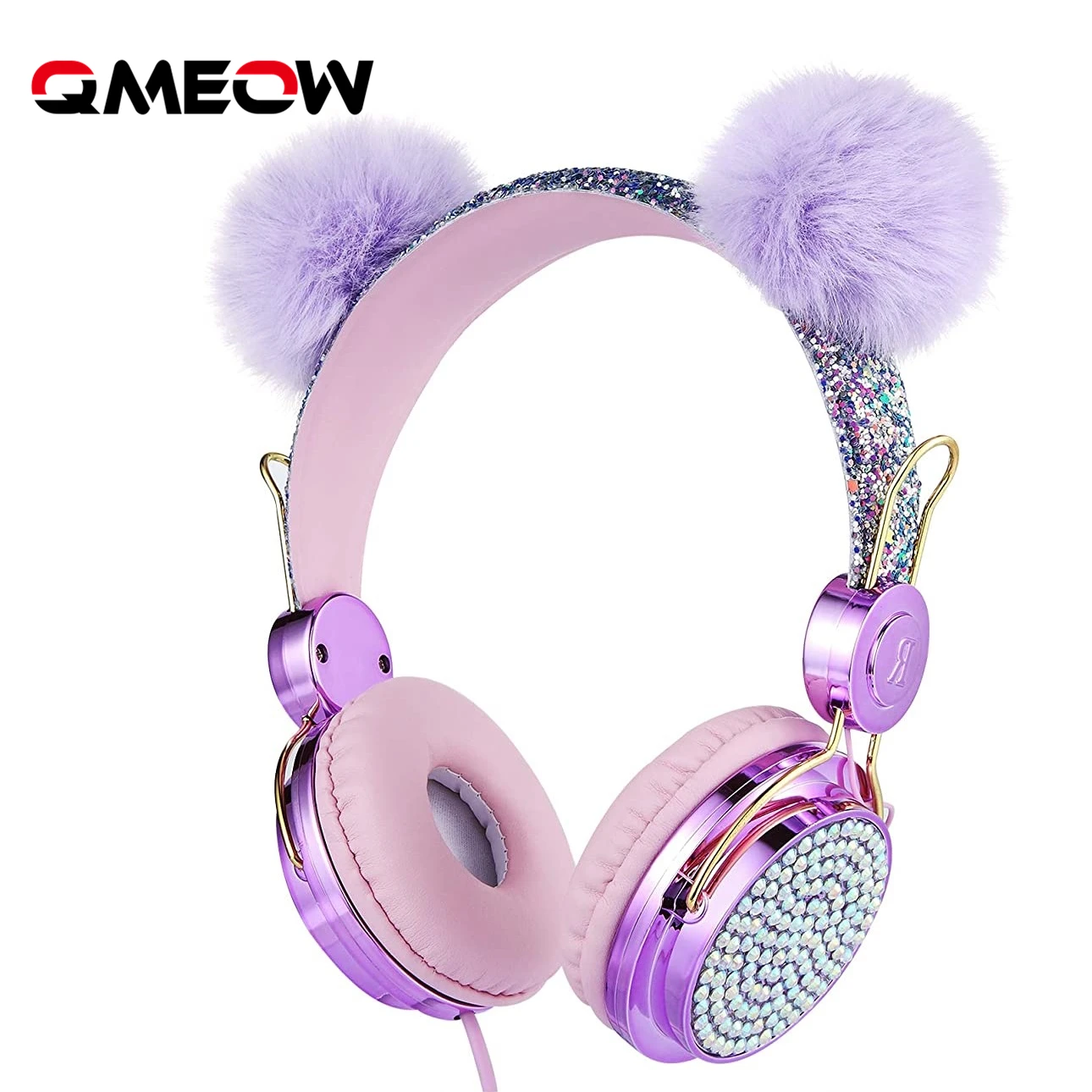 Stereo Pink Cute 3.5mm Wired Music Headphone with Microphone Girls Computer Gamer Headset Stereo Pink Cute 3.5mm Wired Music Headphone with Microphone Girls Computer Gamer Headset