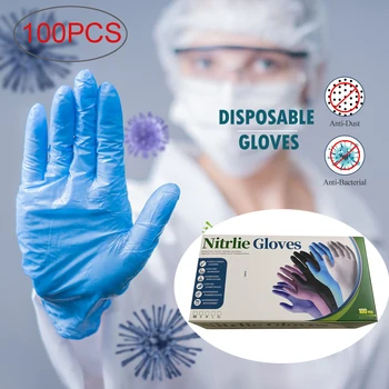

20PCS Blue Disposable Latex Gloves Dishwashing/Kitchen/Medical /Work/Rubber/Garden Gloves Universal For Left and Right Hand