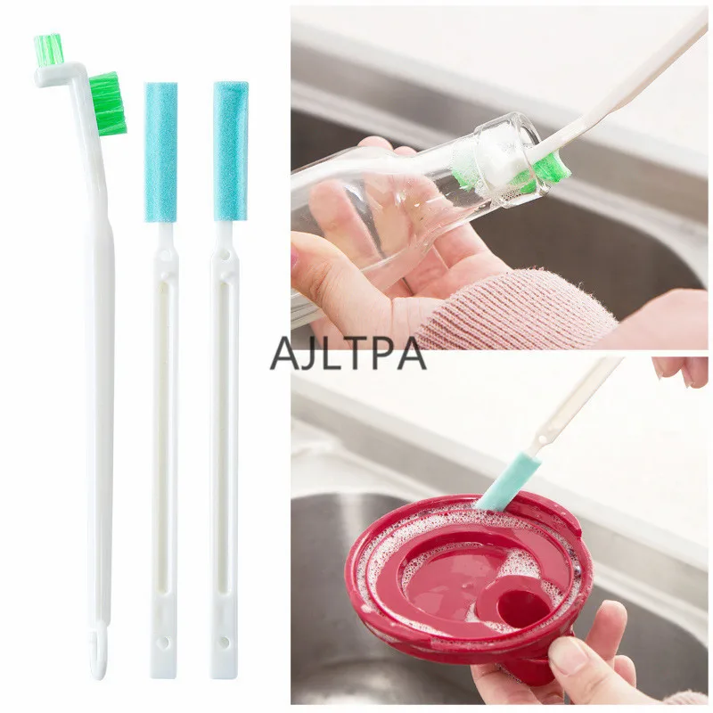 100set/lot Bottle Cleaning Brush Portable Multi-functional Home Kitchen Sink Scrubber Long Handle Brush Cleaning Brush CT0477
