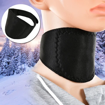 

Hot 1 PCS Soft Black Magnetic Neck Braces Supports Tourmaline Belt Therapy Spontaneous Heating Headache Massager Guard Protector