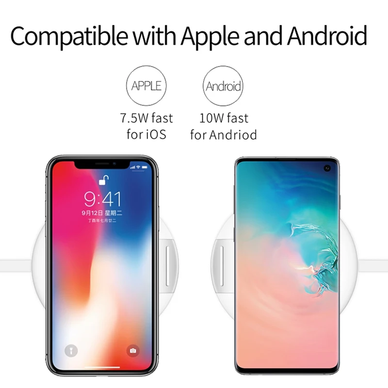 Rápido para Samsung Dobrável de Carregamento sem Fio Acessório do Telefone Note10 + Plus Carregador Galaxy Nota Pro 5g Suporte Pad Case qi 10 13 10 Note10 + plus Nota 10 pro