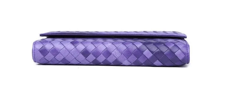 Tanie Lambskin tkane portfel kobiet długo oryginalne torebki duża pojemność Zip sprzęgła