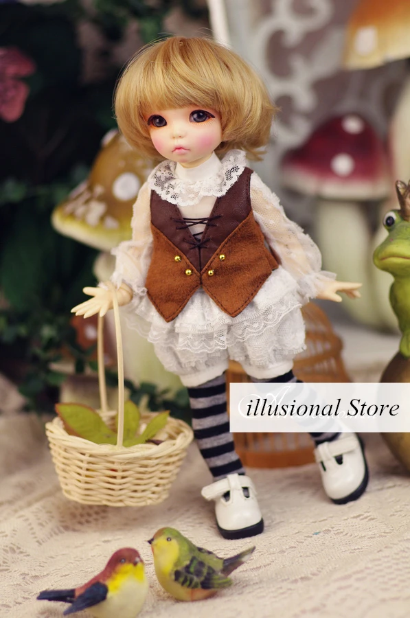 

1/6 BJD SD Doll cloths red gray dress for 1/6 yosd bjd doll clothes