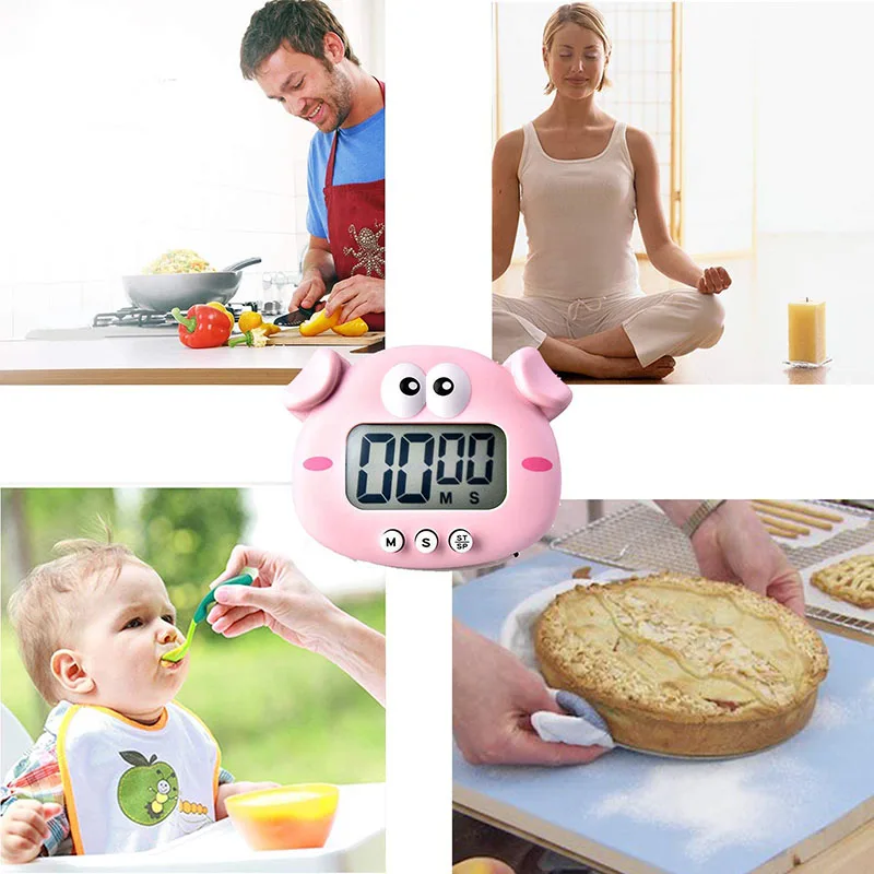 LED Digital Screen Kitchen Timer Magnetic Countdown Timer for Kitchen Cooking Cute Loud Alarm Clock kitchen scissors