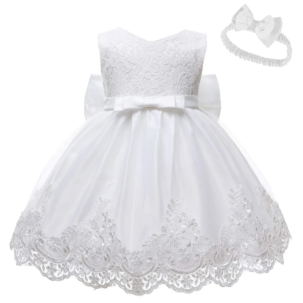 Бантом Платье для маленьких девочек для детей праздничное платье принцессы для свадебного торжества; платья для крещения первого Платье для первого дня рождения для детей для маленьких девочек s - Цвет: 05