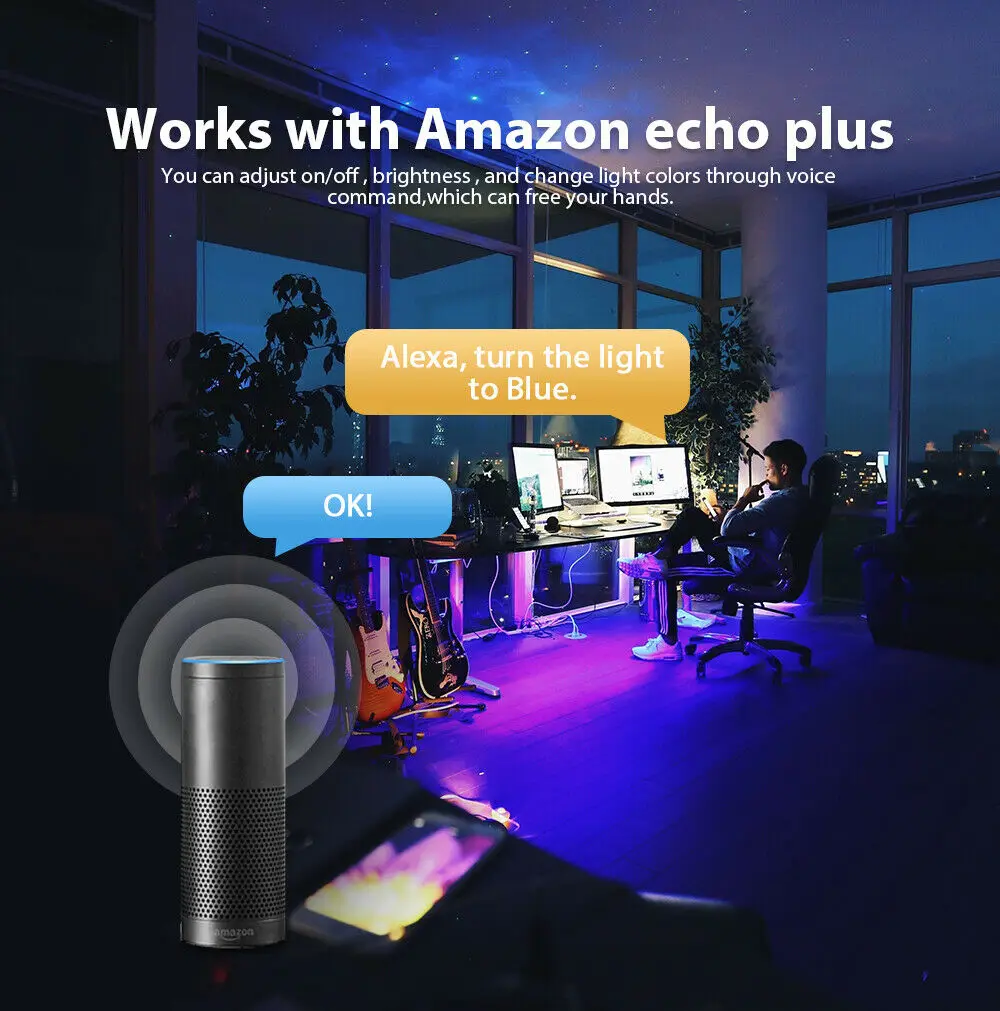 Zigbee ZLL контроллер 5050 IP65 водонепроницаемая RGBW 4в1 Светодиодная лента и 12 В блок питания работает с оттенком Amazon Echo Plus для приложения