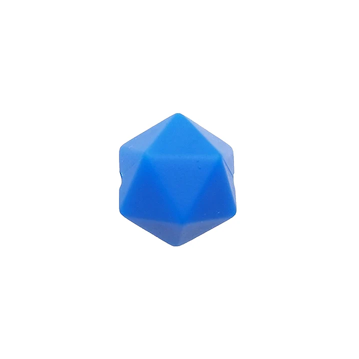Chenkai 100 шт 14 мм Силиконовые icosahedron Прорезыватель для зубов детские Геометрическая бусина для DIY Детский Прорезыватель ожерелье или браслет аксессуары - Цвет: Navy Blue