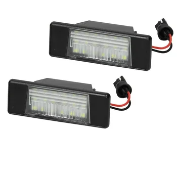 

For Nissan Juke Qashqai Primera 2Pcs LED License Plate Light Car Accessories Car Light Error Free LED Number Licence Plate Light