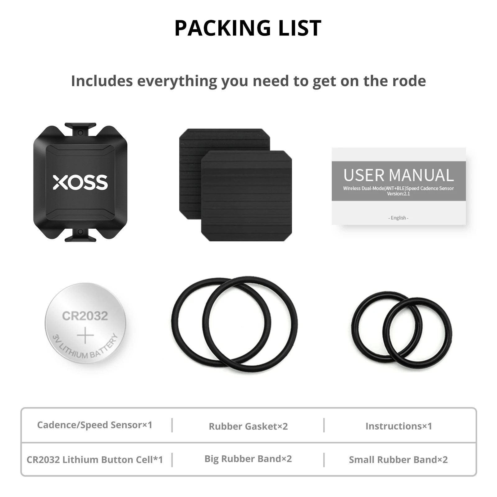 XOSS-マウンテンバイク用のスピードセンサー,Bluetoothとデュアル