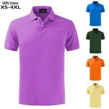 Cotton Summer New Men's short sleeve polos shirts XS-4XL casual solid color lapel mens polos shirts fashion mens tops