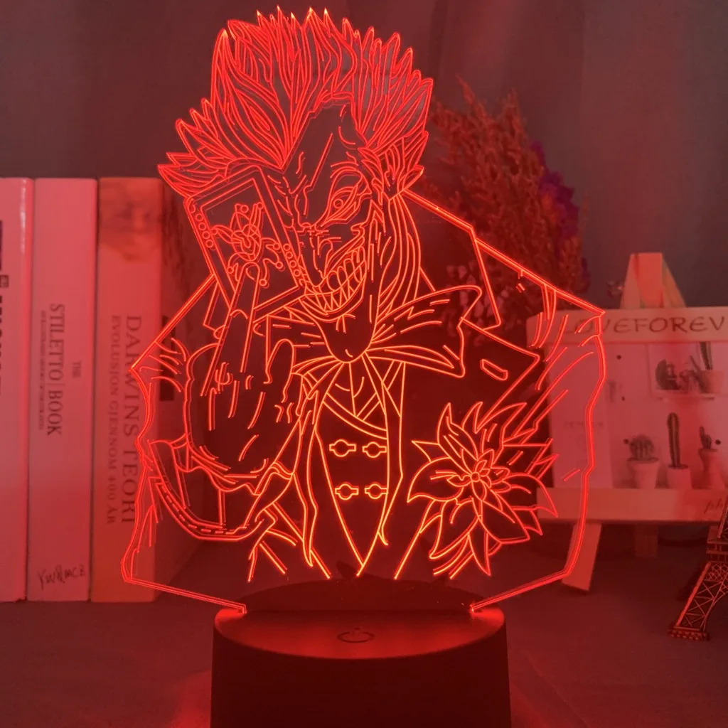 3d лампа Marvel Joker Poker рисунок ночной Светильник для детской спальни Декор сенсорный датчик светодиодный Ночной светильник в подарок бойфренду на день рождения