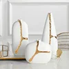 Creativity White Ceramic Vase Golden Branches Flower Arrangement Hydroponics Modern Home Decoration Wedding Flower Vase 1