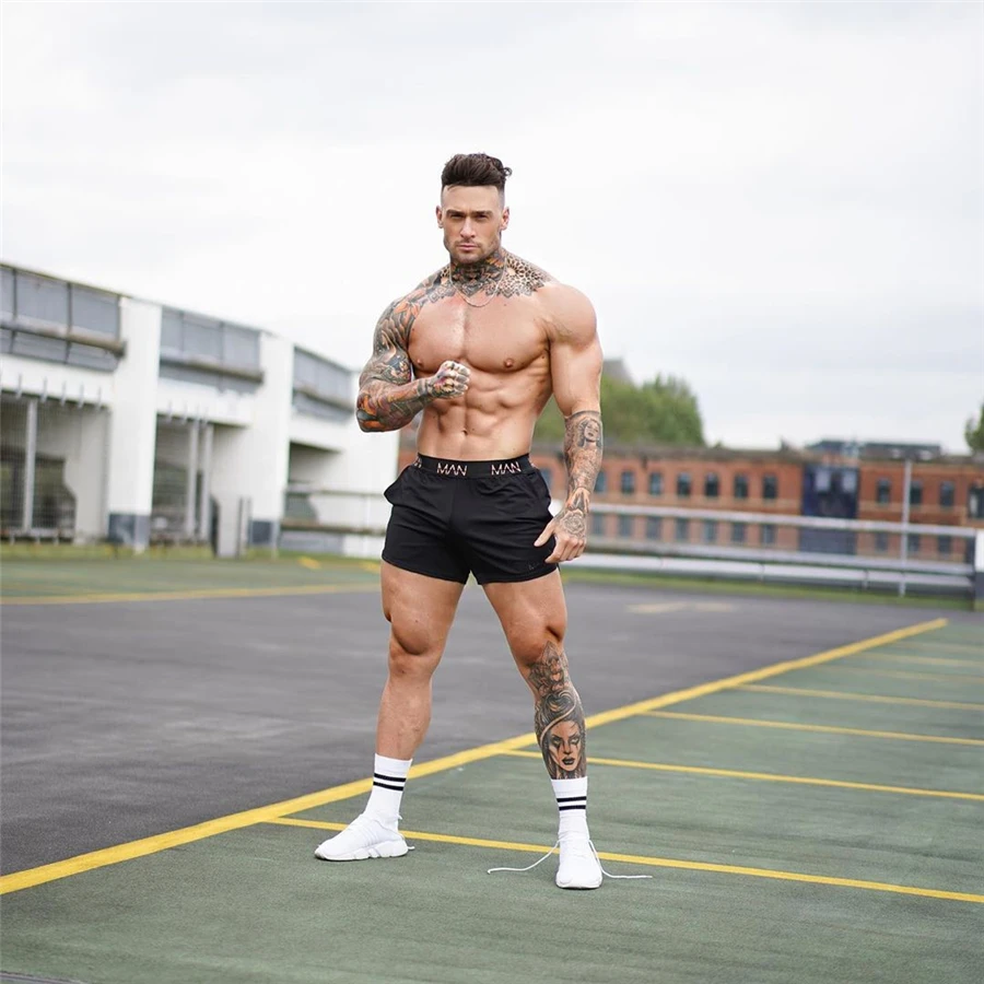 2021 Summer New Sports Fitness Shorts Men's Quick-drying elastic Training Running Casual Men's Outdoor Five-Point Pants