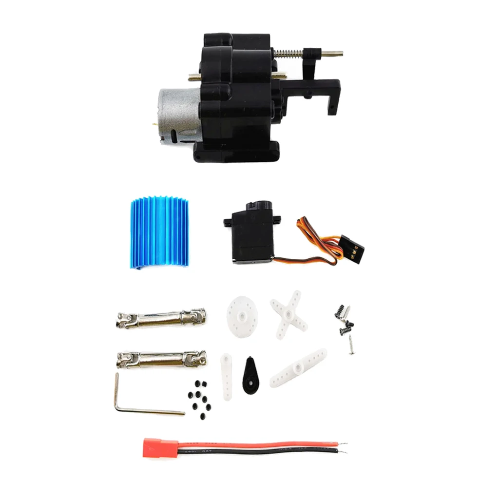 370 Motor + Speed Change  + Heat Sink Assembly for WPL JJRC RC Semi-truck Military Truck Parts