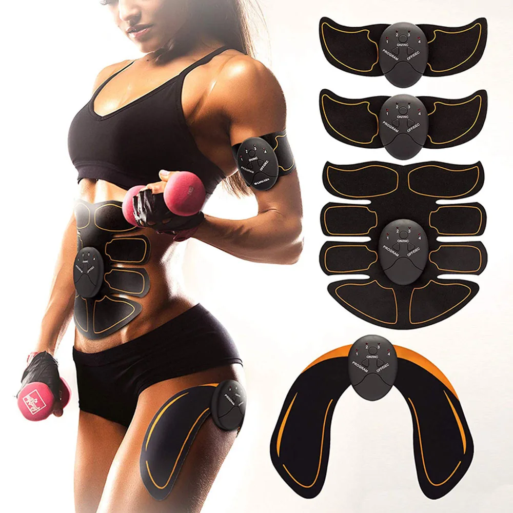 Abdominal EMS Muscle Stimulator Belt Electric ABS Fitness Toning Trainer Sticker 