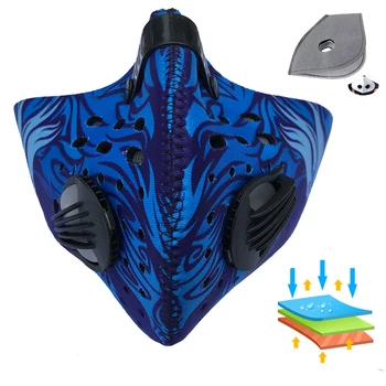 

Sireck Outdoor Sport Cycling Face Mask With Filter Face Mask Respirator Sports Protection Dustproof Running Cycling Face Mask
