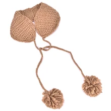 SAFENH, винтажные шерстяные ушные вкладыши, милые, теплые, вязаные, Осень-зима, для девочек, аксессуары для головы, одноцветные, Шариковые наушники