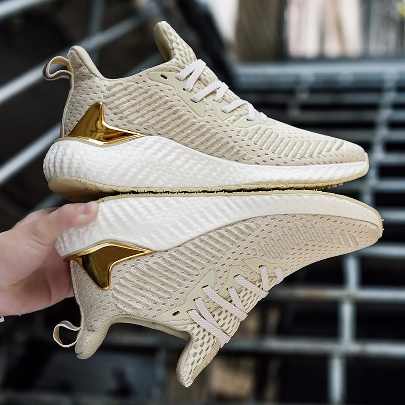 

MOOREGOOD Fly Woven Men Shoes Sneakers Wear-Resistant Running Shoes Mesh Breathable Casual Male Footwear Light Weight Masculino