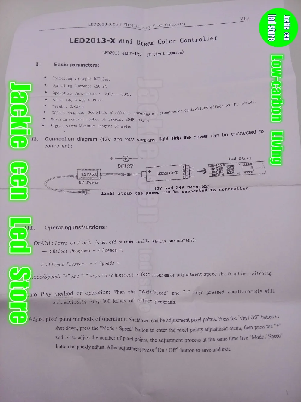 5 V/12 V 4key WS2811 WS2812 WS2812B мини-контроллер для светодиодной ленты