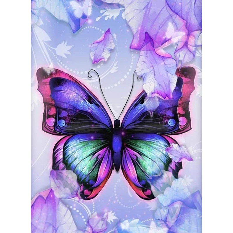 rhinestone diamond dotz 5d Diy Custom Diamond Dainting Butterfly Pattern Circular Mosaic Landscape Diamond Embroidery Picture Home Decoration Gift 5D DIY Diamond Painting best of sale 5D DIY Diamond Painting