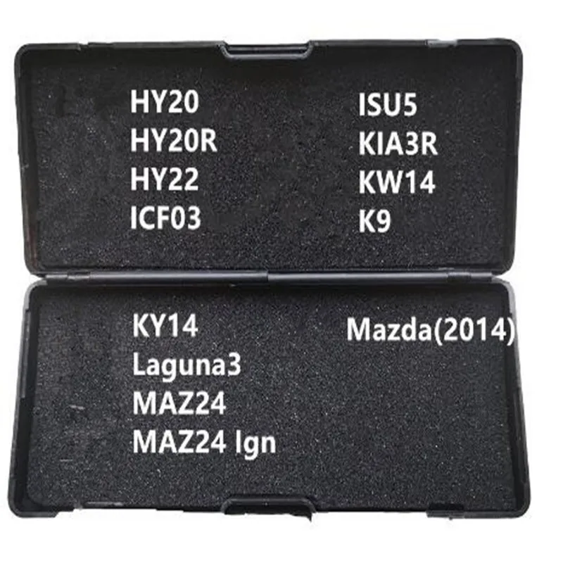 HY20 HY20R HY22 ICF03 ISU5 KIA3R KW14 K9 KY14 LAGUNA3 MAZ24 оригинальный инструмент Lishi 2 в 1 для Mazda(2014) |
