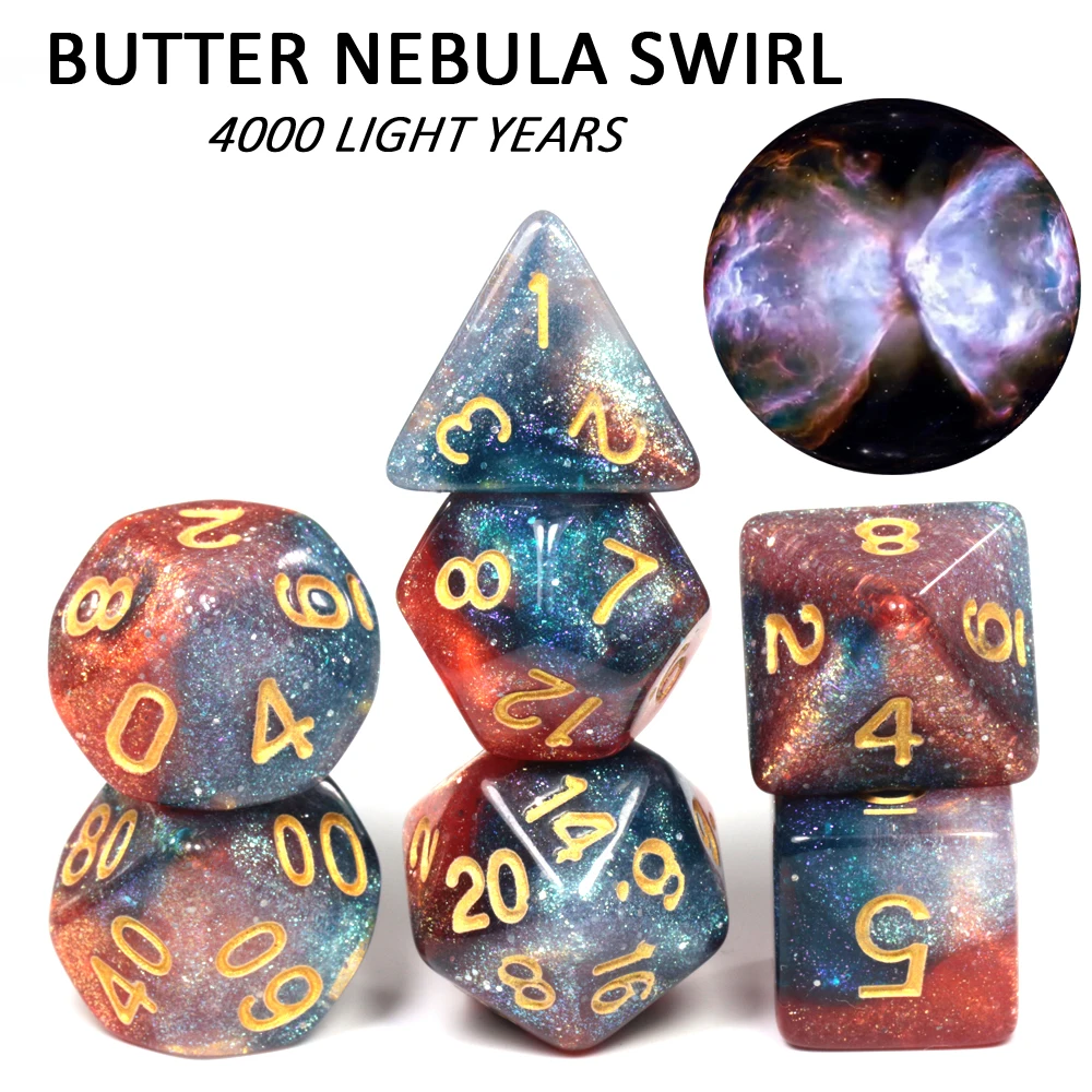 Cosmic Galaxy Concept Dice 7 шт. с сумкой/коробкой для ролевых игр аксессуары стола 8 тем