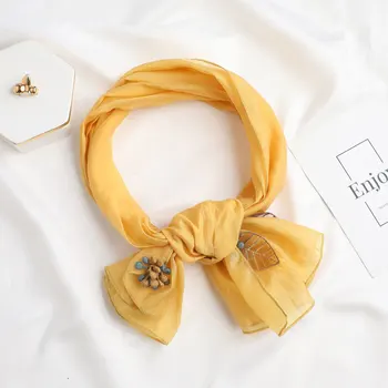 

New 2020 Fashion Solid Women Scarf Summer Silk Scarves Shawls Wraps Soft Pashimina Female Echarpe Beach Stole Bandana Hijab