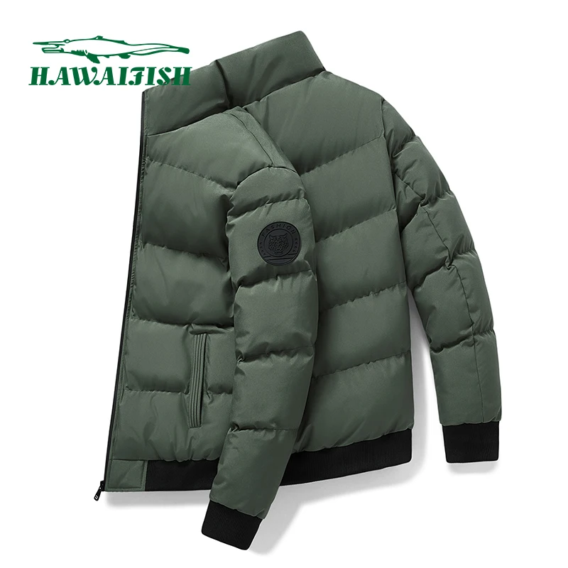 

HAWAIFISH Men's Padded Jacket Winter Warm Coat Korean Fashion Casual Comfortable New 2021 Windbreakers For Men