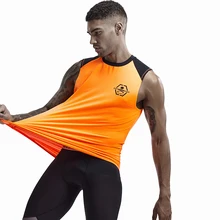 Мужские высокие эластичные майки майка для занятий бодибилдингом быстросохнущие жилеты для бега тренажерный зал Топ для мужчин фитнес без рукавов футболки Singlet Gym