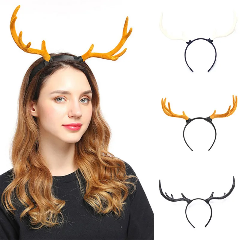 Christmas Cos Antlers Headband Sen Female Headband Claw Clip Headband