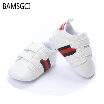 

BAMSGCI fashion patch White blue newborn Baby infant casual shoes soft bottom comfortable non-slip toddler baby boy girl shoes