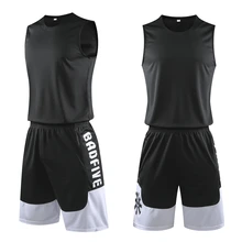 Мужской женский баскетбол Джерси набор Униформа пустой баскетбольная Футболка короткий костюм Джерси печать на заказ добавить номер логотип, название