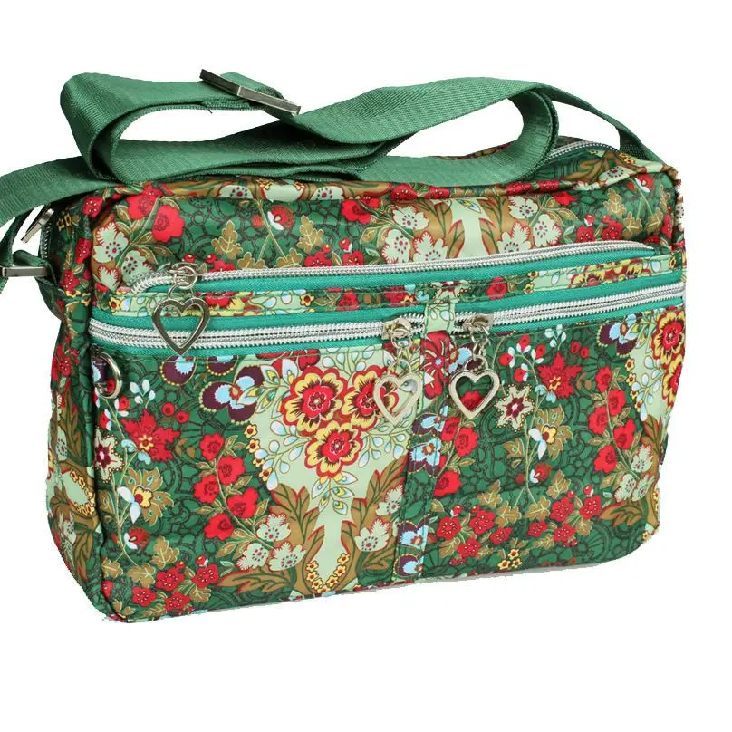 

floral crossbody bags for women small messenger bag waterproof nylon ladies shoulder bag