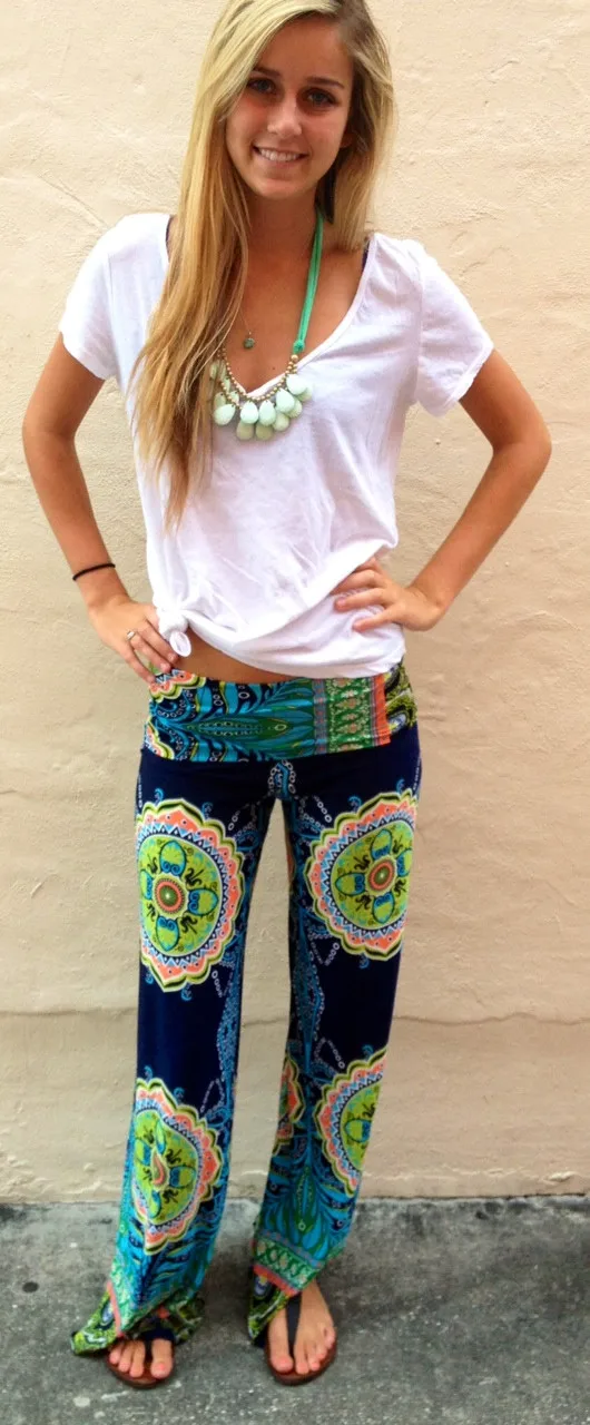 Women Loose Modal Wide Leg Pants Pantskirt Yoga Dancing Beach Trousers