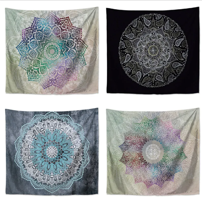 Индийская мандала гобелен хиппи домашний декор настенная скатерть шаль