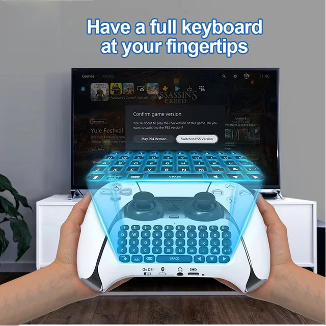 Clavier sans fil Bluetooth à poignée pour PS5