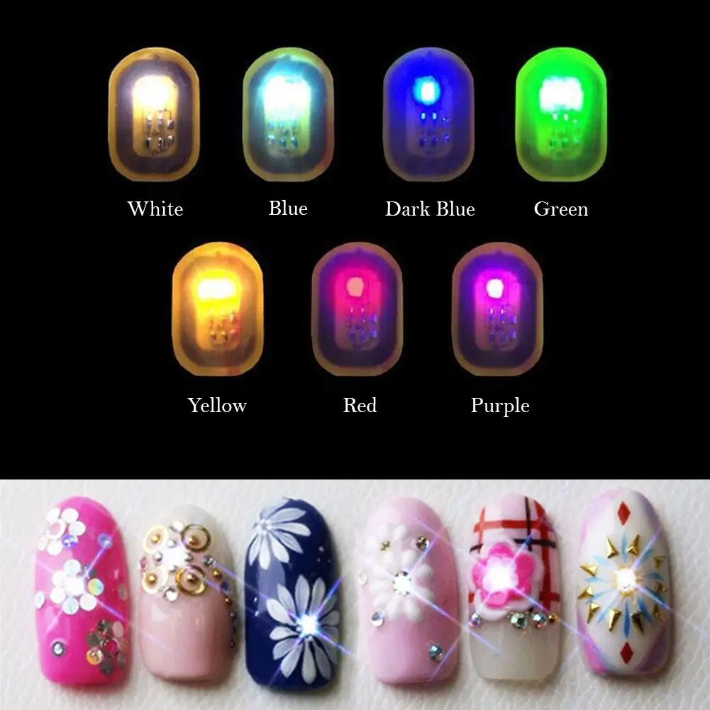 Наклейки для дизайна ногтей Yfashion NFC советы из серии «сделай сам» телефон светодиодный свет вспышка вечерние украшения ногтей советы