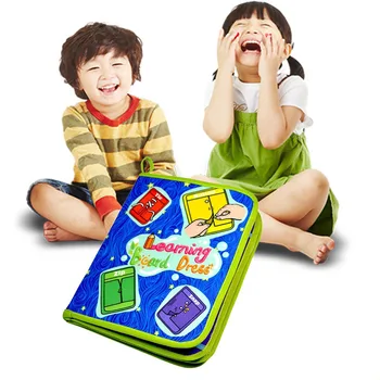 

2019 New Arrival Baby 3D Cloth Book Basic Life Skill Soft Fabric Early Education Cloth Book Toy For Kids YH-17