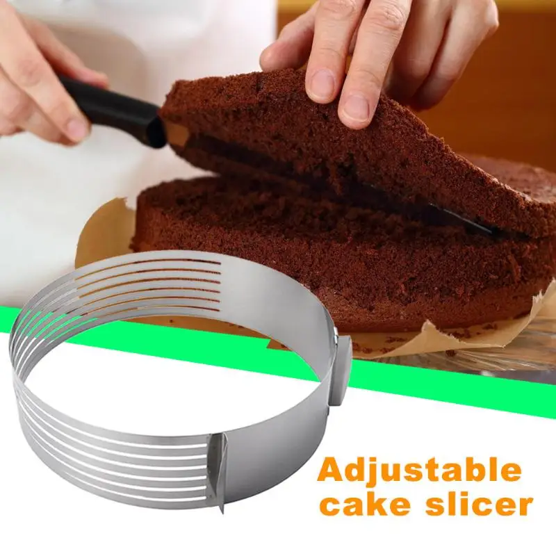 Практичный Регулируемый многослойный резак для торта, слайсер из прочной нержавеющей стали, DIY Круглый инструмент для выпечки хлеба, кухонные запчасти