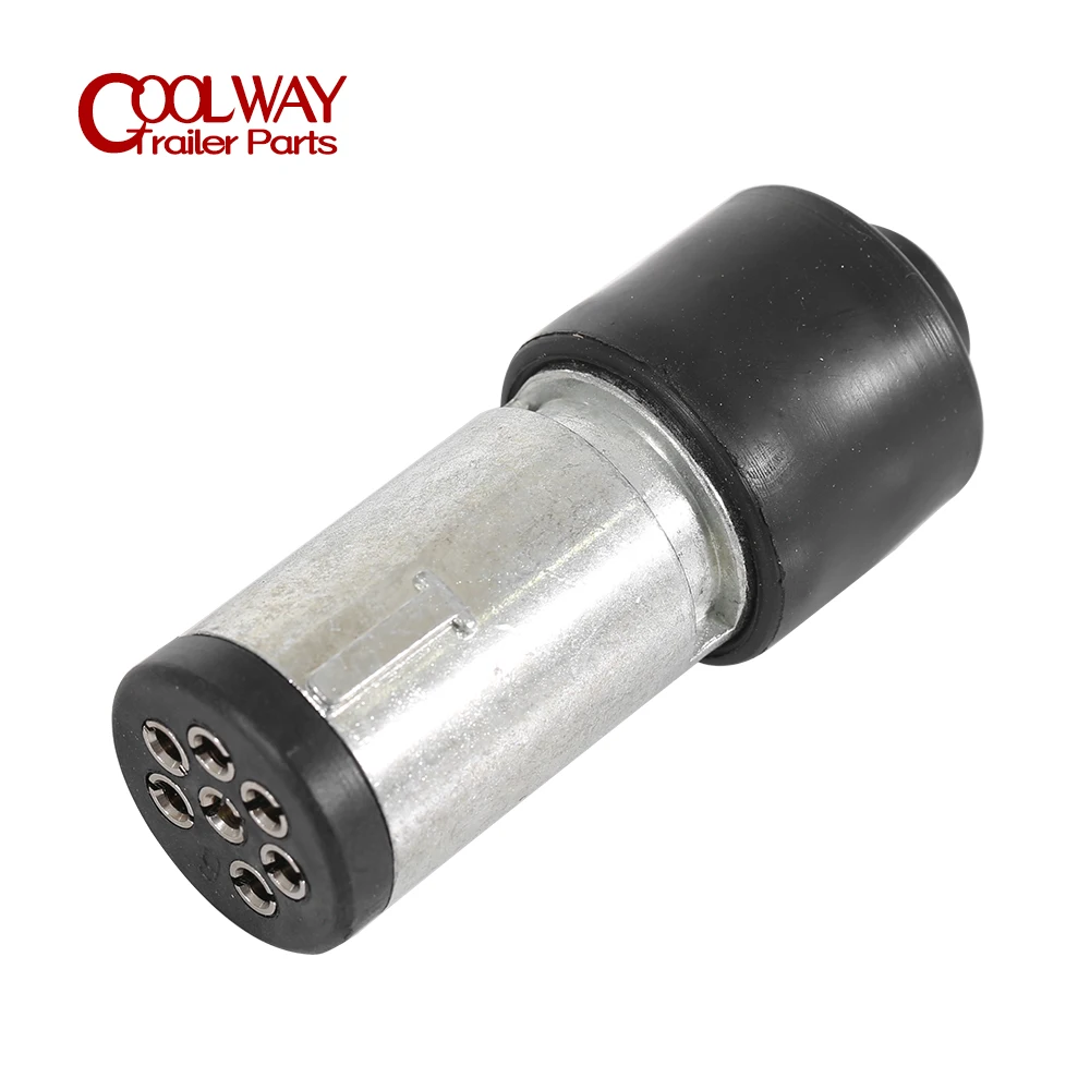 7 Pin Small Round Male Metal Trailer Plug Connector RV Camper Caravan Parts Accessories 12pin male flat plug trailer towing electrics adaptor caravan camper wiring truck car connector rv parts accessories