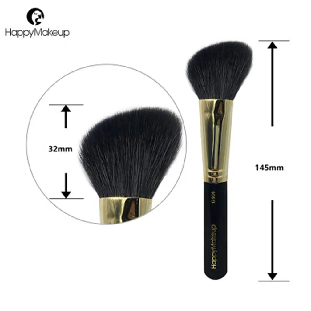 HappyMakeup кисть для румян Кисть для макияжа лицо и щеки косметика для контуринга Пудра основа Румяна Кисть Угловые инструменты для макияжа